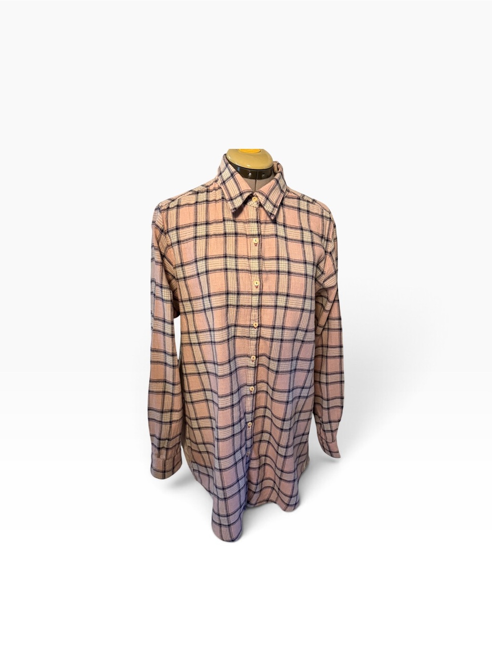 Johnny Was plaid & velvet shirt